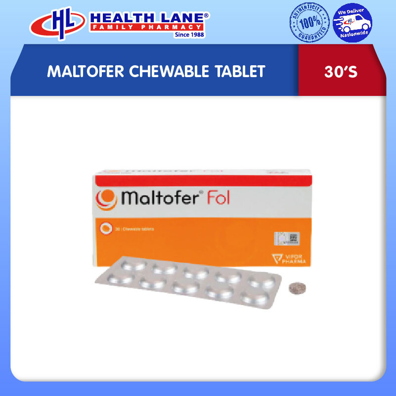 MALTOFER CHEWABLE TABLET 30'S